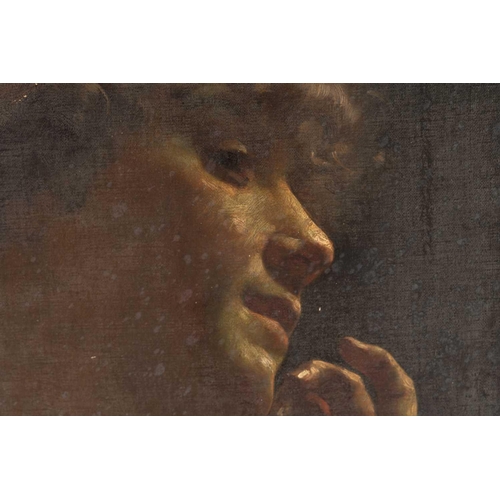 20 - Giuseppe Barison (1853-1931) Italian, Lady wearing a polka dot scarf, signed G. Barison - Venezia to... 