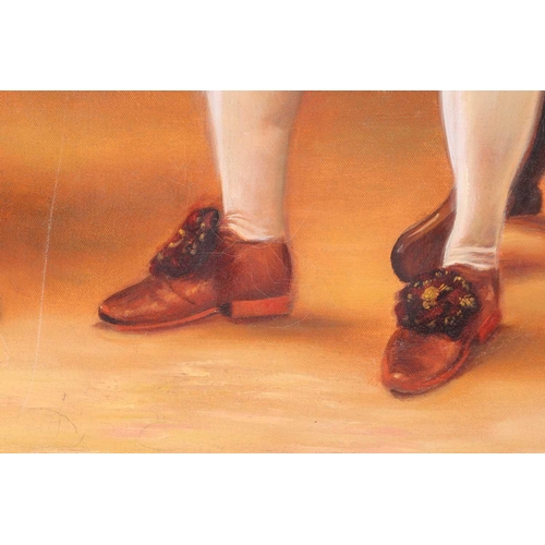 37 - † Darren Baker (b.1976), Portrait of a cavalier in a ruff and holding up a goblet, signed, oil on ca... 