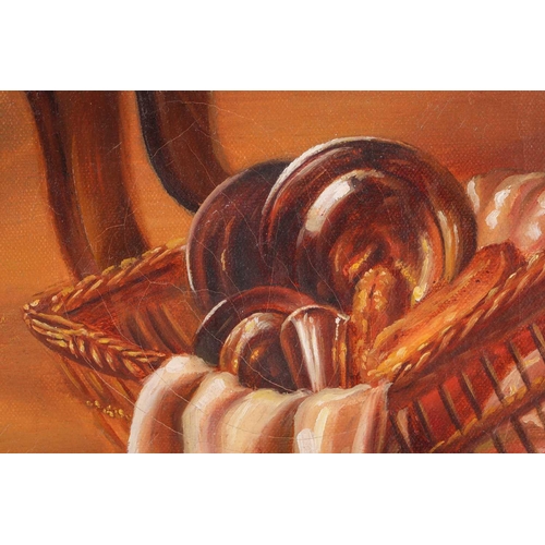 37 - † Darren Baker (b.1976), Portrait of a cavalier in a ruff and holding up a goblet, signed, oil on ca... 