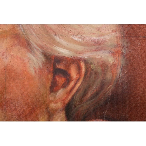 37 - † Darren Baker (b.1976), Portrait of a cavalier in a ruff and holding up a goblet, signed, oil on ca... 