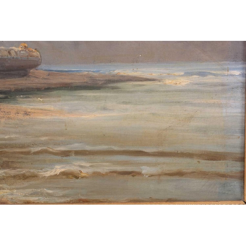 4 - Charles Euphrasie Kuwasseg (1833 - 1904) French, Harbour at low tide, unsigned, oil on canvas, 57 x ... 