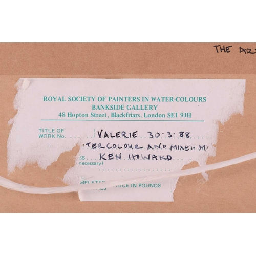 41 - † Ken Howard OBE R.A. (1932-2022) British, 'Valerie', depicting a girl reclining nude in a chair, si... 