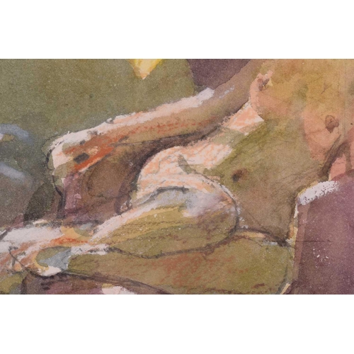 41 - † Ken Howard OBE R.A. (1932-2022) British, 'Valerie', depicting a girl reclining nude in a chair, si... 