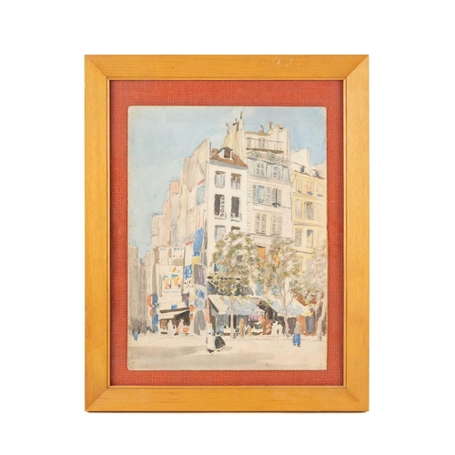 42 - Ernest Procter (1886-1935), Eglisé St. Sulpice, Paris, signed, watercolour on board, 37 x 27 cm, and... 