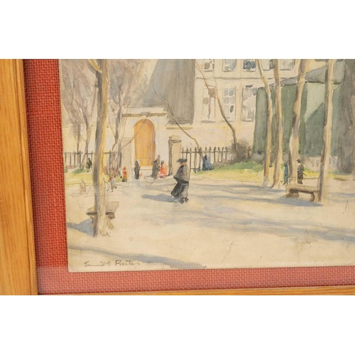 42 - Ernest Procter (1886-1935), Eglisé St. Sulpice, Paris, signed, watercolour on board, 37 x 27 cm, and... 