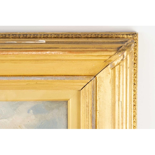 44 - Robert Fowler (1853 - 1926), Moelwyn Mountains from Borth-Y-Gest, oil on board, labelled verso 'I gu... 