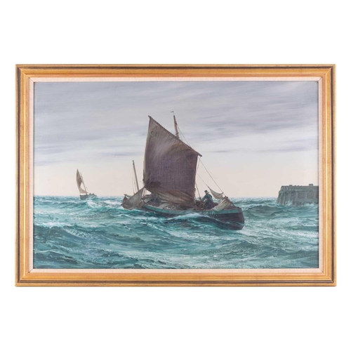 46 - † Montague Dawson (1890-1973) British, 'Bringing Home the Catch', oil on canvas in a gilt frame, sig... 