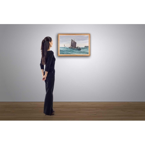 46 - † Montague Dawson (1890-1973) British, 'Bringing Home the Catch', oil on canvas in a gilt frame, sig... 