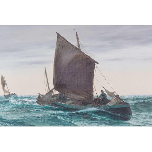 46 - † Montague Dawson (1890-1973) British, 'Bringing Home the Catch', oil on canvas in a gilt frame, sig... 