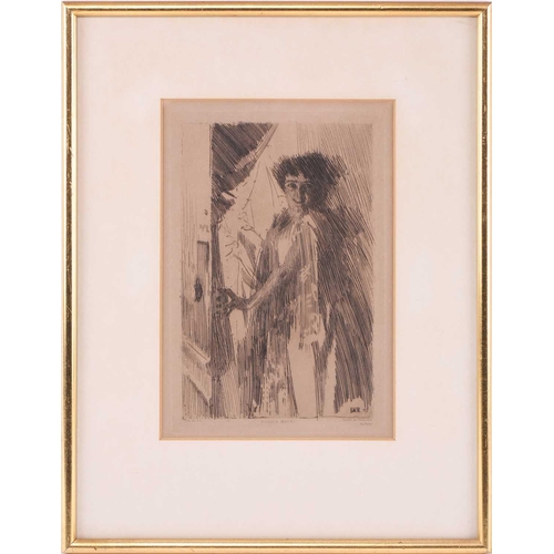 56 - Anders Leonard Zorn (1860 - 1920) 'Rosita Mauri', etching, signed and dated 89 within the plate, 24c... 