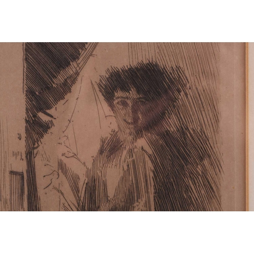 56 - Anders Leonard Zorn (1860 - 1920) 'Rosita Mauri', etching, signed and dated 89 within the plate, 24c... 