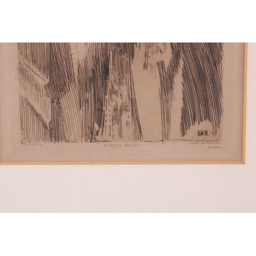 56 - Anders Leonard Zorn (1860 - 1920) 'Rosita Mauri', etching, signed and dated 89 within the plate, 24c... 