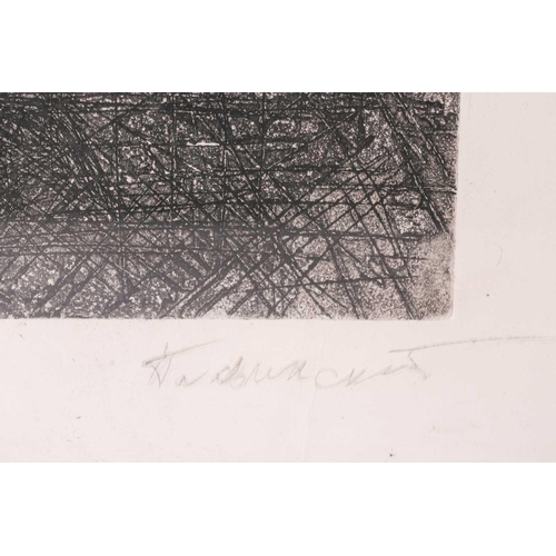 60 - Dmitry Pavlinsky (Russian, 1937 - 2012), Big tree with a moon, signed in pencil, etching, plate 63.5... 