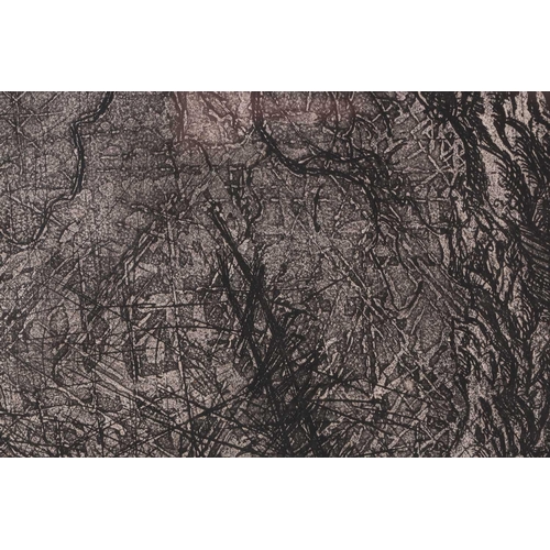 60 - Dmitry Pavlinsky (Russian, 1937 - 2012), Big tree with a moon, signed in pencil, etching, plate 63.5... 