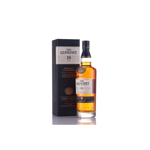 107 - A bottle of Glenlivet Single Malt Scotch Whisky, 18 Years, 70cl, 43% Vol, together with another simi... 