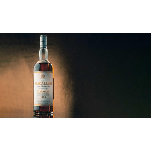 62 - A litre bottle of 1990 Macallan Elegancia Single Highland Malt Scotch Whisky, bottled 1992, in origi... 