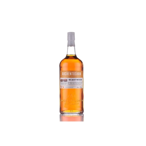 78 - A litre bottle of Auchentoshan Heartwood Single Malt Scotch Whisky, 43 % Vol, together with a litre ... 