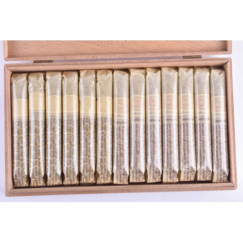 136 - A box of Corps Diplomatique 25 Senator cigars, individually wrapped.