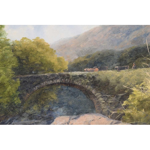 10 - John Brandon Smith (1848-1884), Old Bridge on the Dulas, South Wales, signed and dated 1880, oil on ... 