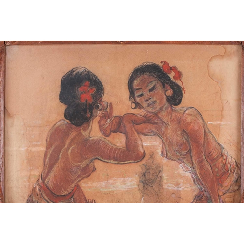 103 - † Adrien Jean le Mayeur de Merpres (1880-1958) Belgian (resided Bali), Two Balinese dancers, signed ... 