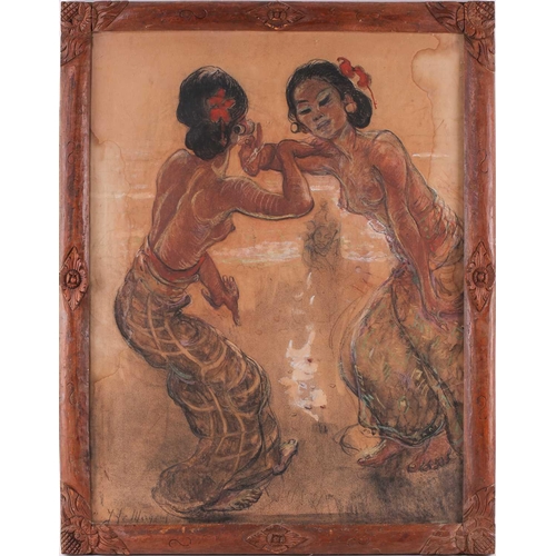 103 - † Adrien Jean le Mayeur de Merpres (1880-1958) Belgian (resided Bali), Two Balinese dancers, signed ... 