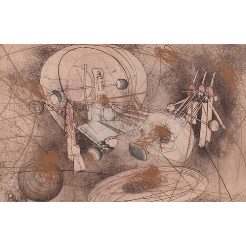 107 - † Roberto Matta (1911-2002) Chilean/Italian, from the Gold Series, 1965, etching on paper, 38 cm x 4... 