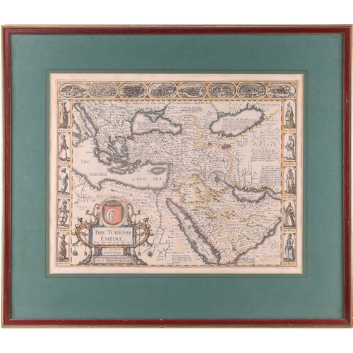 110 - After John Speed (1552-1629), a map of the Turkish Empire, dated 1626, published by George Humble at... 