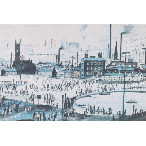 124 - † Laurence Stephen Lowry RA (1887-1976) British, 'An Industrial Town', limited edition print, signed... 