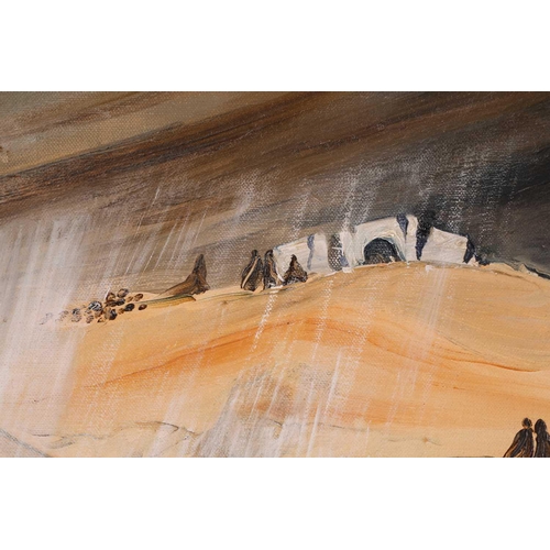 17 - Eilidh Barnardo (1911-1994), Deluge in the Desert, Morocco (1968-69), signed verso, oil on canvas, 3... 