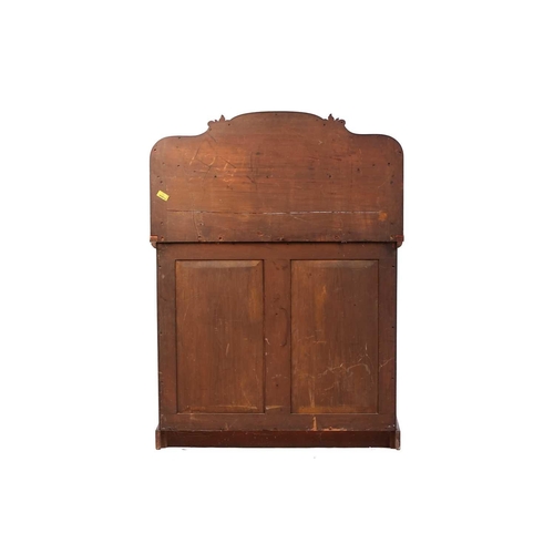 216 - Victorian mahogany chiffonier with an ogee moulded frieze drawer above a pair of arched panel doors ... 