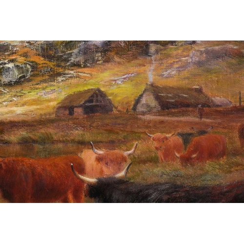 30 - Louis Bosworth Hurt (1856 - 1929) Glen Cannich, Invernesshire, signed and dated 1897, large oil on c... 