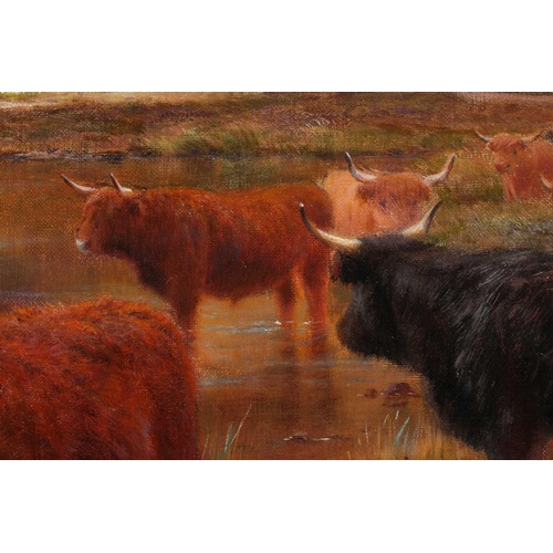 30 - Louis Bosworth Hurt (1856 - 1929) Glen Cannich, Invernesshire, signed and dated 1897, large oil on c... 