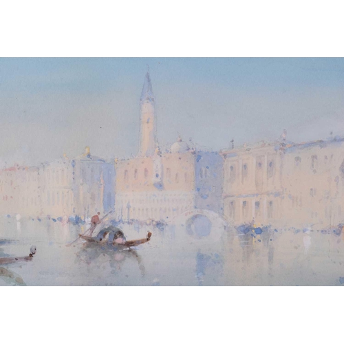 32 - † Wilfred Knox (1884 - 1966), Gondolas and the Doge's Palace, Venice, signed, watercolour, 26.5 x 37... 