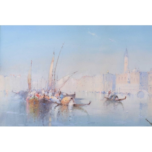 32 - † Wilfred Knox (1884 - 1966), Gondolas and the Doge's Palace, Venice, signed, watercolour, 26.5 x 37... 