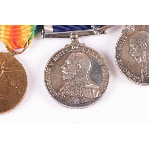 344 - A WWI medal group, to 196385 W. A. Finch, SH. CPL, Royal Navy, comprising: 1914-15 Star, War Medal, ... 