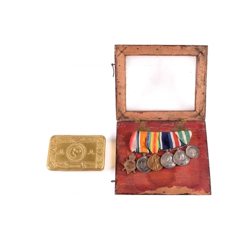 344 - A WWI medal group, to 196385 W. A. Finch, SH. CPL, Royal Navy, comprising: 1914-15 Star, War Medal, ... 