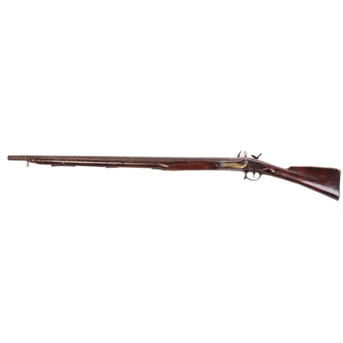 345 - An 18th century Robert Wilson of Birmingham flintlock fusil type longarm, 140 cm long, a Victorian 1... 