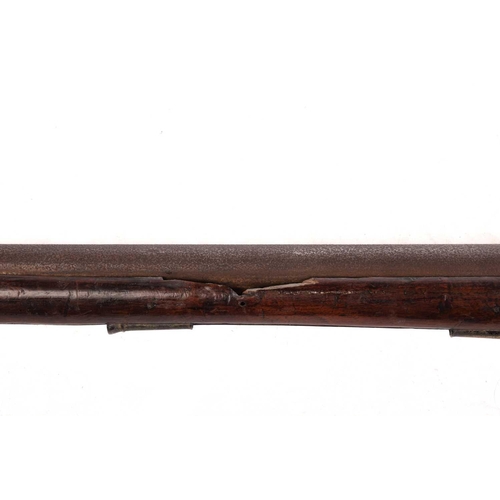 345 - An 18th century Robert Wilson of Birmingham flintlock fusil type longarm, 140 cm long, a Victorian 1... 