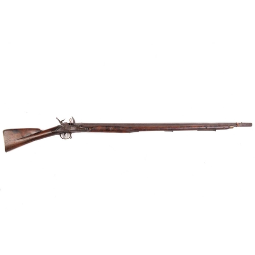 345 - An 18th century Robert Wilson of Birmingham flintlock fusil type longarm, 140 cm long, a Victorian 1... 