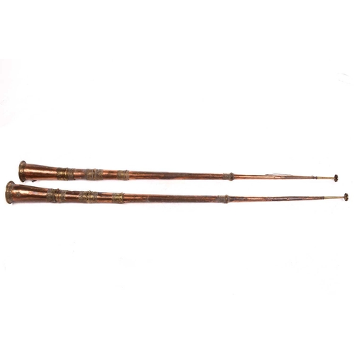 345 - An 18th century Robert Wilson of Birmingham flintlock fusil type longarm, 140 cm long, a Victorian 1... 