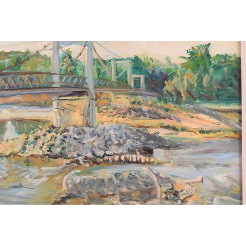 4 - † Ronald Ossory Dunlop (1894-1973), Bridge Over a Rocky River, signed, oil on board, 50 x 65.5 cm, f... 