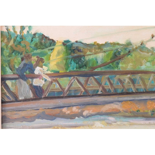 4 - † Ronald Ossory Dunlop (1894-1973), Bridge Over a Rocky River, signed, oil on board, 50 x 65.5 cm, f... 