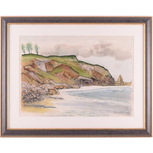 41 - † John Melville (1902-1986), View of Anstey’s Cove, Torquay, signed and dated 1973, watercolour and ... 