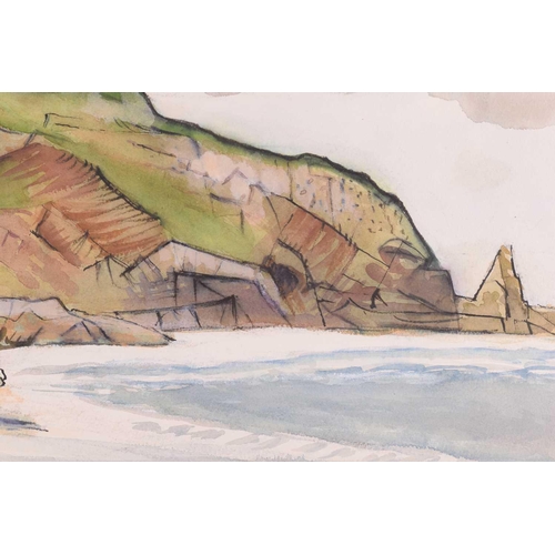 41 - † John Melville (1902-1986), View of Anstey’s Cove, Torquay, signed and dated 1973, watercolour and ... 