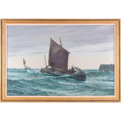 45 - † Montague Dawson (1890-1973) British, 'Bringing Home the Catch', oil on canvas in a gilt frame, sig... 