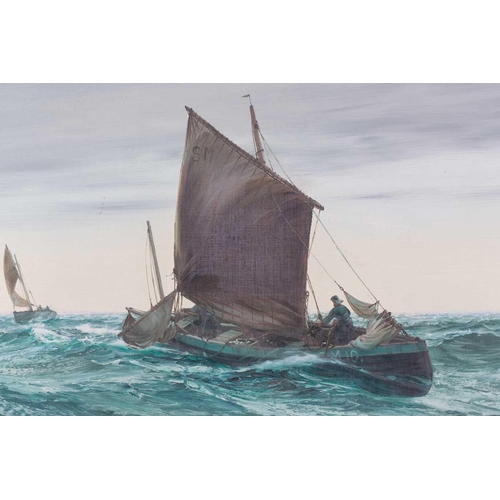 45 - † Montague Dawson (1890-1973) British, 'Bringing Home the Catch', oil on canvas in a gilt frame, sig... 