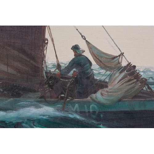 45 - † Montague Dawson (1890-1973) British, 'Bringing Home the Catch', oil on canvas in a gilt frame, sig... 