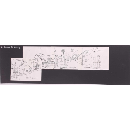 64 - † George Cunningham (1924 - 1996), panoramic views of Sheffield streets and the Peak District, inclu... 