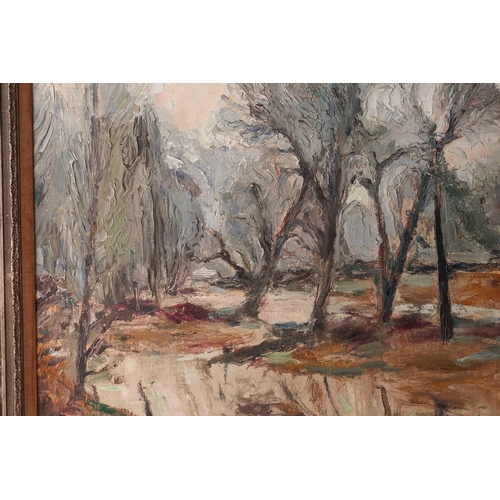 65 - † Ronald Ossory Dunlop (1894-1973), Woodland stream, signed, oil on canvas, 49 x 59cm, framed