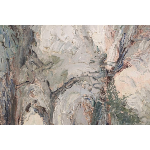 65 - † Ronald Ossory Dunlop (1894-1973), Woodland stream, signed, oil on canvas, 49 x 59cm, framed